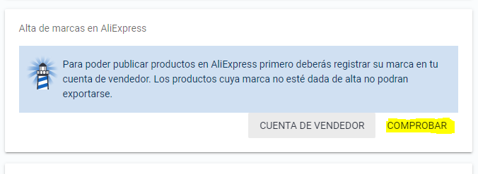 Comprobar las marcas autorizadas en AliExpress