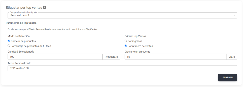 Etiqueta top ventas en Lighthouse Feed