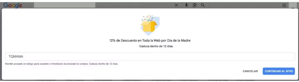 códigos descuento google shopping