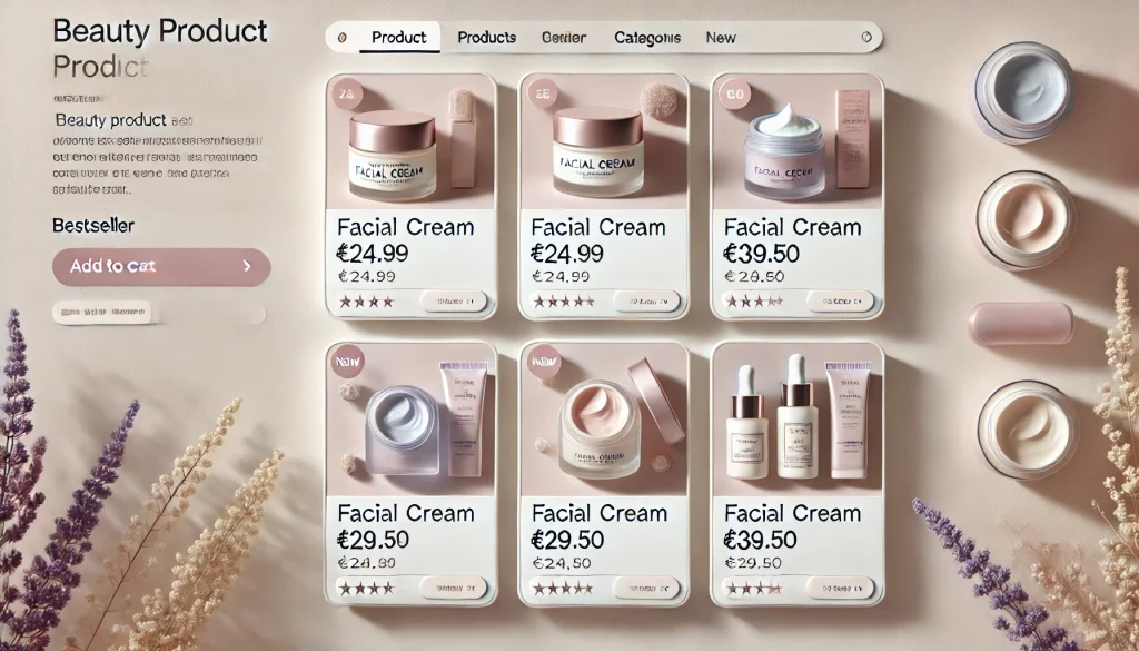 feed de productos de belleza