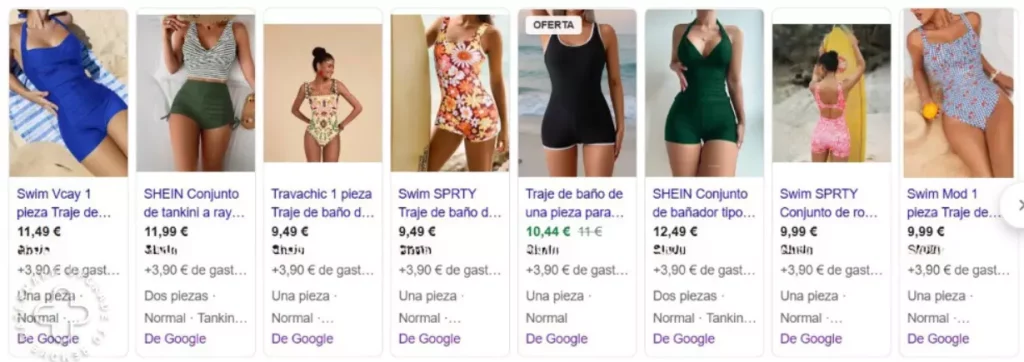 google shopping bañadores