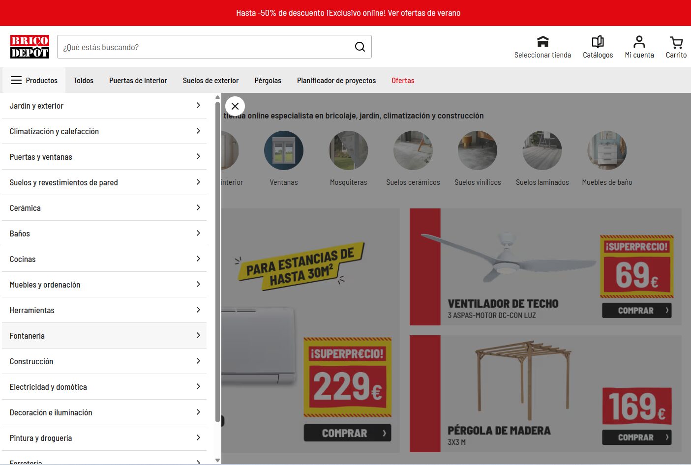 Brico depot marketplace pagina de inicio