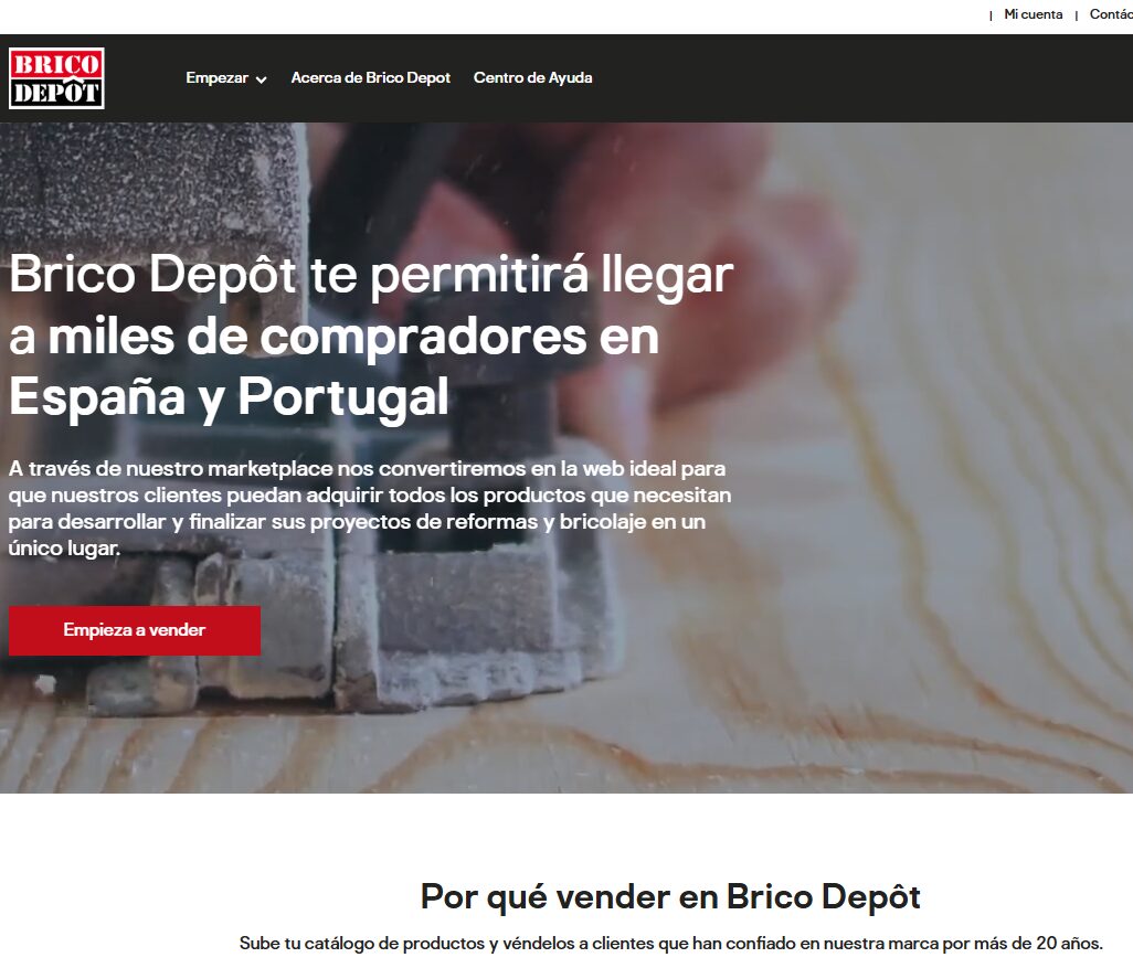 Vende en brico depot pagina de vendedores seller