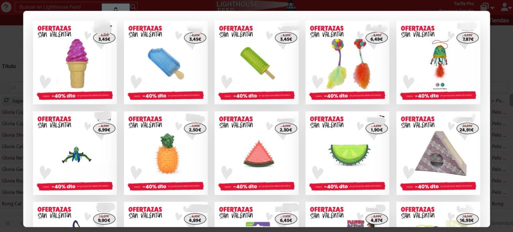 edición masiva feed catalogo producto plantillas para anuncios