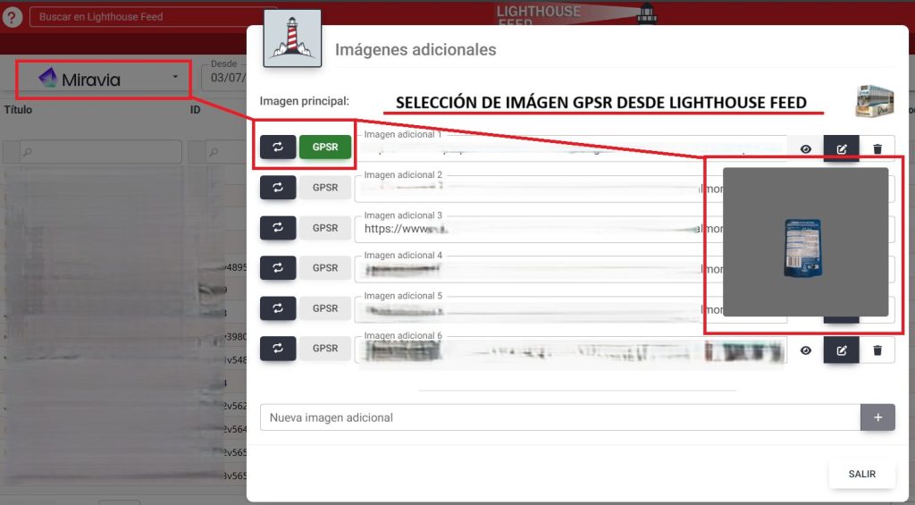 Marketplaces miravia asignacion de imagen gpsr