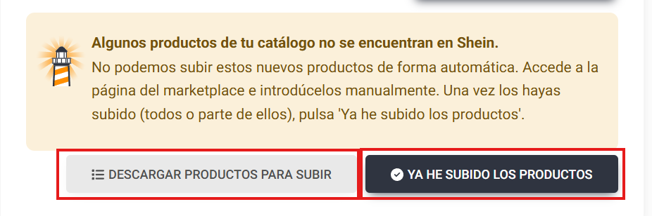 Marcar cómo subidos los productos dentro de cada canal en Lighthouse Feed