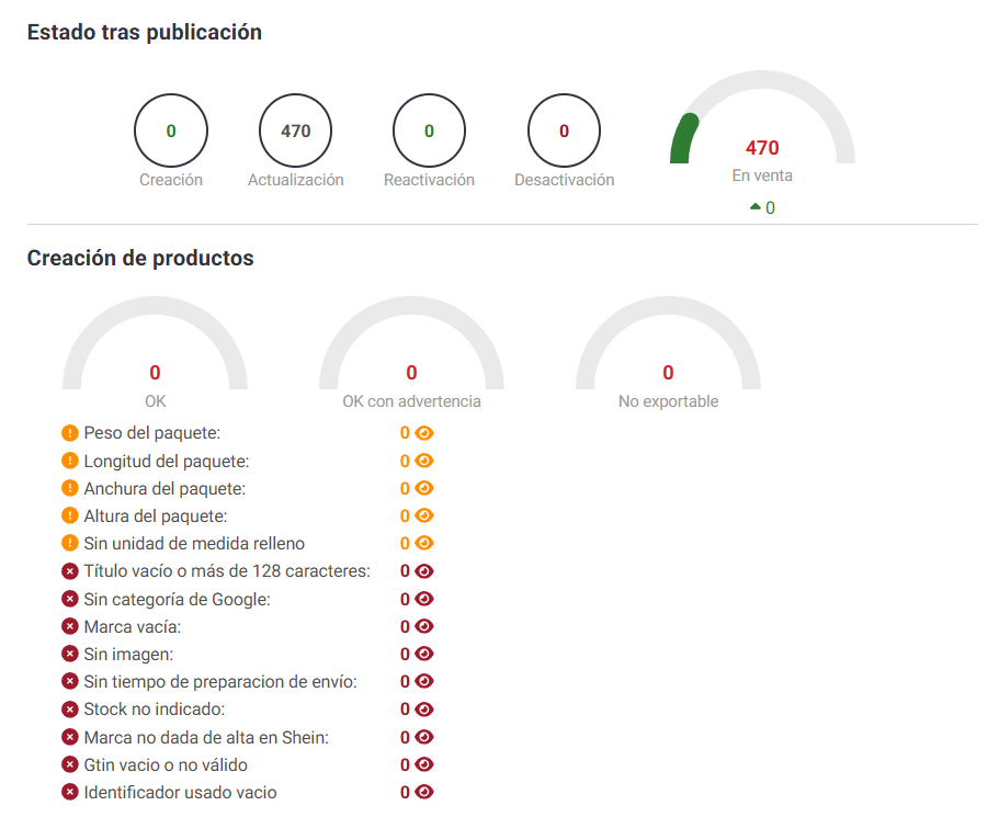 Simular publicación del catálogo dentro de un canal en Lighthouse Feed