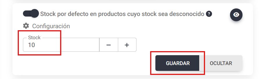 Establecer un stock por defento en Lighthouse Feed