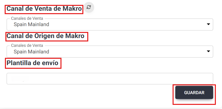Configura canal de Makro en Lighthouse Feed