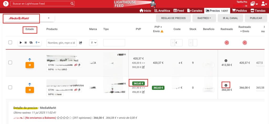 Consigue ganar la Buy Box en Media Markt con Lighthouse Feed