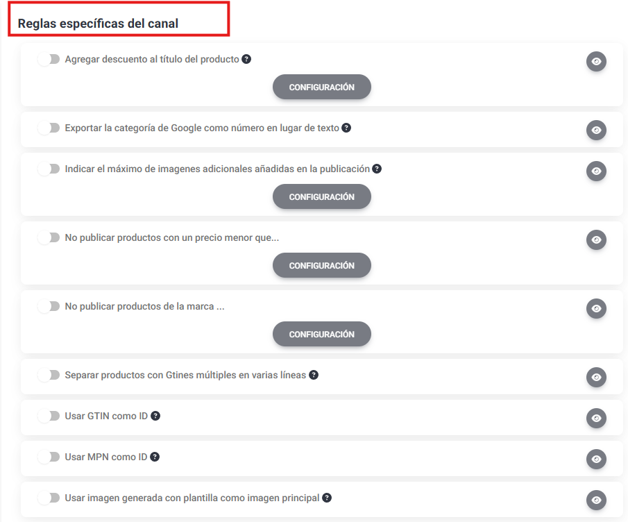 Reglas específicas del canal de Microsoft Advertising en Lighthouse Feed