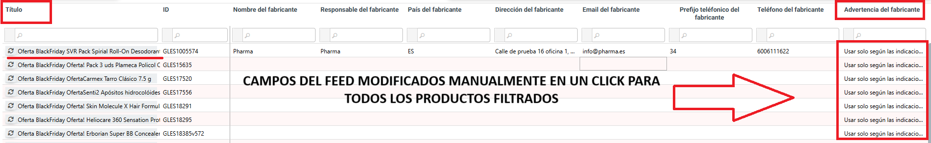 cambio manual realizado en lighthouse feed